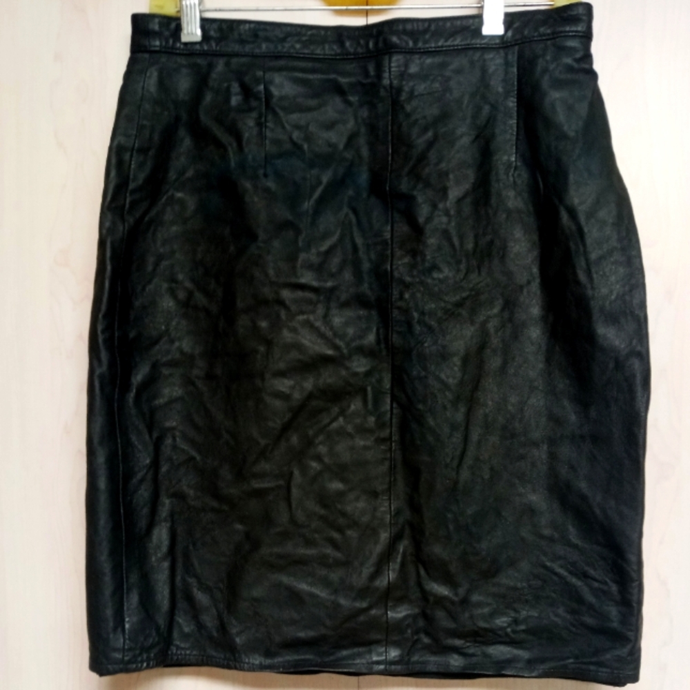 Black Leather skirt  - Gothic, Vintage